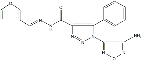 1-(4-amino-1,2,5-oxadiazol-3-yl)-N'-(3-furylmethylene)-5-phenyl-1H-1,2,3-triazole-4-carbohydrazide Structure