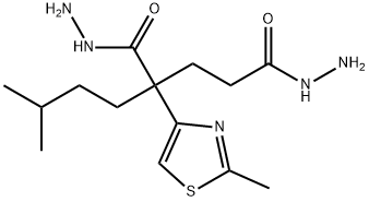 2-isopentyl-2-(2-methyl-1,3-thiazol-4-yl)pentanedihydrazide Structure