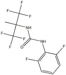 N-(2,6-difluorophenyl)-N'-[2,2,2-trifluoro-1-methyl-1-(trifluoromethyl)ethyl]urea Structure
