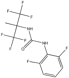 N-(2,6-difluorophenyl)-N'-[2,2,2-trifluoro-1-methyl-1-(trifluoromethyl)ethyl]urea 구조식 이미지