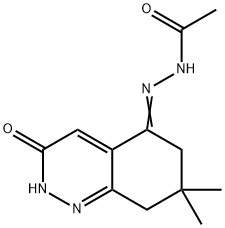 N'-(7,7-dimethyl-3-oxo-2,6,7,8-tetrahydro-5(3H)-cinnolinylidene)acetohydrazide 구조식 이미지