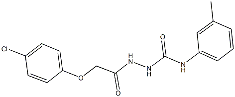 2-[(4-chlorophenoxy)acetyl]-N-(3-methylphenyl)hydrazinecarboxamide 구조식 이미지