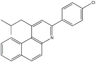 3-(4-chlorophenyl)-1-isobutylbenzo[f]quinoline Structure