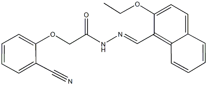 2-(2-cyanophenoxy)-N'-[(2-ethoxy-1-naphthyl)methylene]acetohydrazide Structure
