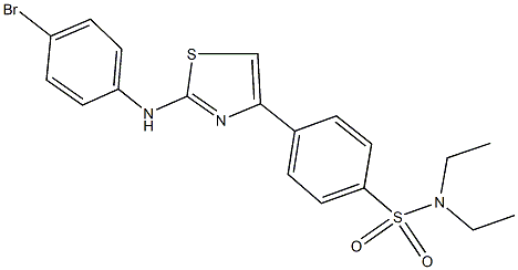 4-[2-(4-bromoanilino)-1,3-thiazol-4-yl]-N,N-diethylbenzenesulfonamide 구조식 이미지