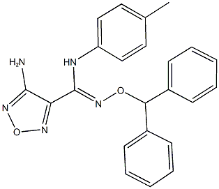 4-amino-N'-(benzhydryloxy)-N-(4-methylphenyl)-1,2,5-oxadiazole-3-carboximidamide 구조식 이미지