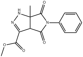 methyl 6a-methyl-4,6-dioxo-5-phenyl-1,3a,4,5,6,6a-hexahydropyrrolo[3,4-c]pyrazole-3-carboxylate 구조식 이미지