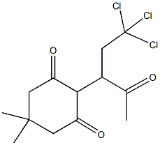 2-(1-acetyl-3,3,3-trichloropropyl)-5,5-dimethyl-1,3-cyclohexanedione Structure