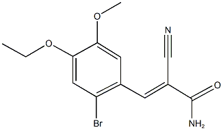 3-(2-bromo-4-ethoxy-5-methoxyphenyl)-2-cyanoacrylamide 구조식 이미지
