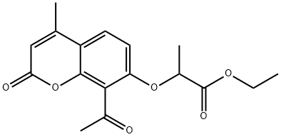 ethyl 2-[(8-acetyl-4-methyl-2-oxo-2H-chromen-7-yl)oxy]propanoate Structure