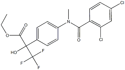 ethyl 2-{4-[(2,4-dichlorobenzoyl)(methyl)amino]phenyl}-3,3,3-trifluoro-2-hydroxypropanoate Structure