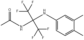 N-[1-(3,4-dimethylanilino)-2,2,2-trifluoro-1-(trifluoromethyl)ethyl]acetamide 구조식 이미지