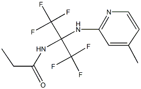 N-[2,2,2-trifluoro-1-[(4-methyl-2-pyridinyl)amino]-1-(trifluoromethyl)ethyl]propanamide Structure