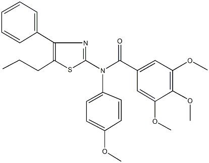 3,4,5-trimethoxy-N-(4-methoxyphenyl)-N-(4-phenyl-5-propyl-1,3-thiazol-2-yl)benzamide Structure