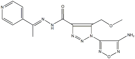 1-(4-amino-1,2,5-oxadiazol-3-yl)-5-(methoxymethyl)-N'-[1-(4-pyridinyl)ethylidene]-1H-1,2,3-triazole-4-carbohydrazide Structure