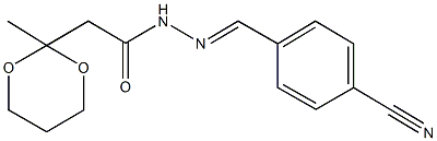 N'-(4-cyanobenzylidene)-2-(2-methyl-1,3-dioxan-2-yl)acetohydrazide 구조식 이미지