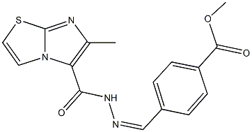 methyl 4-{2-[(6-methylimidazo[2,1-b][1,3]thiazol-5-yl)carbonyl]carbohydrazonoyl}benzoate Structure