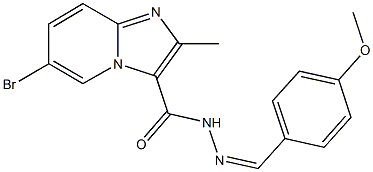 6-bromo-N'-(4-methoxybenzylidene)-2-methylimidazo[1,2-a]pyridine-3-carbohydrazide 구조식 이미지