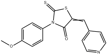 3-(4-methoxyphenyl)-5-(4-pyridinylmethylene)-2-thioxo-1,3-thiazolidin-4-one 구조식 이미지