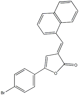 5-(4-bromophenyl)-3-(1-naphthylmethylene)-2(3H)-furanone 구조식 이미지