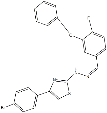 4-fluoro-3-phenoxybenzaldehyde [4-(4-bromophenyl)-1,3-thiazol-2-yl]hydrazone Structure