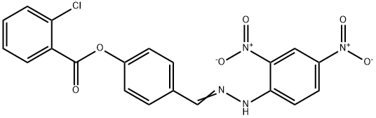 4-(2-{2,4-bisnitrophenyl}carbohydrazonoyl)phenyl 2-chlorobenzoate Structure