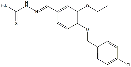 4-[(4-chlorobenzyl)oxy]-3-ethoxybenzaldehyde thiosemicarbazone 구조식 이미지