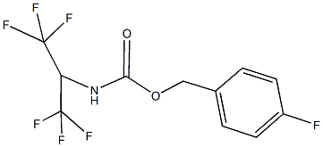 4-fluorobenzyl 2,2,2-trifluoro-1-(trifluoromethyl)ethylcarbamate Structure