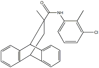 N-(3-chloro-2-methylphenyl)-15-methyltetracyclo[6.6.2.0~2,7~.0~9,14~]hexadeca-2,4,6,9,11,13-hexaene-15-carboxamide 구조식 이미지