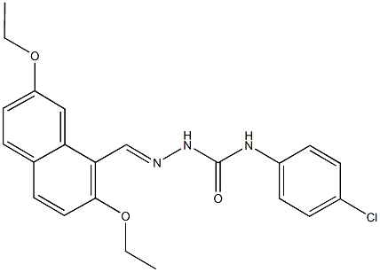 2,7-diethoxy-1-naphthaldehyde N-(4-chlorophenyl)semicarbazone Structure