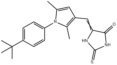 5-{[1-(4-tert-butylphenyl)-2,5-dimethyl-1H-pyrrol-3-yl]methylene}-2-thioxo-4-imidazolidinone 구조식 이미지