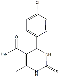 4-(4-chlorophenyl)-6-methyl-2-thioxo-1,2,3,4-tetrahydro-5-pyrimidinecarboxamide 구조식 이미지