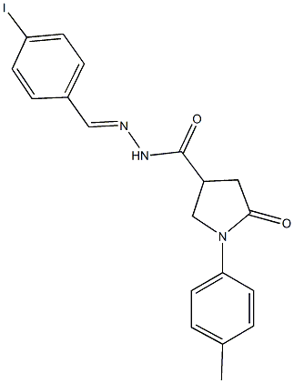 N'-(4-iodobenzylidene)-1-(4-methylphenyl)-5-oxo-3-pyrrolidinecarbohydrazide 구조식 이미지