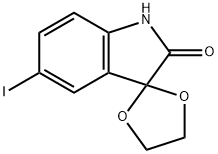 5-iodo-1,3-dihydro-2-oxospiro[2H-indole-3,2'-(1,3)-dioxolane] Structure