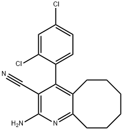 2-amino-4-(2,4-dichlorophenyl)-5,6,7,8,9,10-hexahydrocycloocta[b]pyridine-3-carbonitrile Structure