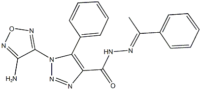 1-(4-amino-1,2,5-oxadiazol-3-yl)-5-phenyl-N'-(1-phenylethylidene)-1H-1,2,3-triazole-4-carbohydrazide Structure