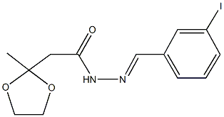 N'-(3-iodobenzylidene)-2-(2-methyl-1,3-dioxolan-2-yl)acetohydrazide Structure