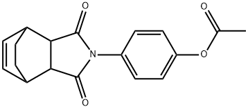 4-(3,5-dioxo-4-azatricyclo[5.2.2.0~2,6~]undec-8-en-4-yl)phenyl acetate Structure