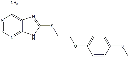 8-{[2-(4-methoxyphenoxy)ethyl]sulfanyl}-9H-purin-6-ylamine 구조식 이미지