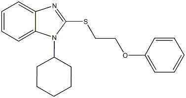 2-[(1-cyclohexyl-1H-benzimidazol-2-yl)sulfanyl]ethyl phenyl ether 구조식 이미지