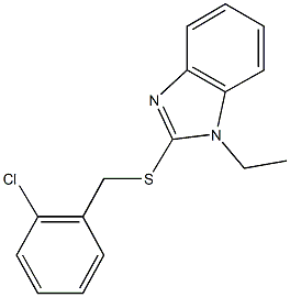 2-chlorobenzyl 1-ethyl-1H-benzimidazol-2-yl sulfide Structure