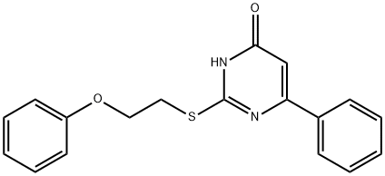 2-[(2-phenoxyethyl)sulfanyl]-6-phenylpyrimidin-4(1H)-one Structure