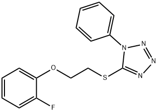 5-{[2-(2-fluorophenoxy)ethyl]sulfanyl}-1-phenyl-1H-tetraazole 구조식 이미지