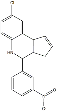 8-chloro-4-{3-nitrophenyl}-3a,4,5,9b-tetrahydro-3H-cyclopenta[c]quinoline Structure