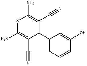 2,6-diamino-4-(3-hydroxyphenyl)-4H-thiopyran-3,5-dicarbonitrile Structure