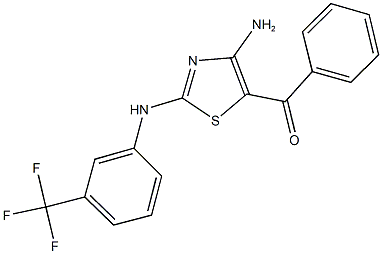 {4-amino-2-[3-(trifluoromethyl)anilino]-1,3-thiazol-5-yl}(phenyl)methanone 구조식 이미지