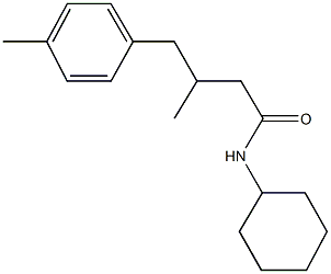 N-cyclohexyl-3-methyl-4-(4-methylphenyl)butanamide 구조식 이미지