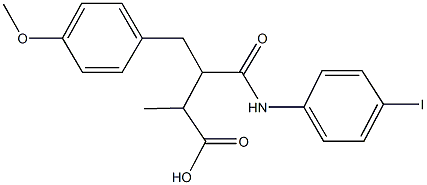 4-(4-iodoanilino)-3-(4-methoxybenzyl)-2-methyl-4-oxobutanoic acid 구조식 이미지
