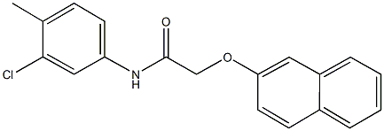 N-(3-chloro-4-methylphenyl)-2-(2-naphthyloxy)acetamide 구조식 이미지