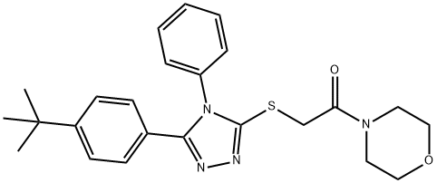 4-({[5-(4-tert-butylphenyl)-4-phenyl-4H-1,2,4-triazol-3-yl]sulfanyl}acetyl)morpholine Structure